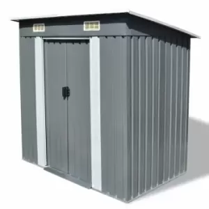 Vidaxl - Garden Shed Grey Metal - Grey