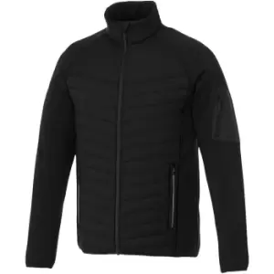 Elevate Mens Banff Hybrid Insulated Jacket (XL) (Solid Black)