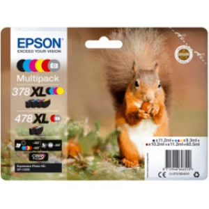 Epson Squirrel 378XL And 478XL 6 Colour Ink Cartridge