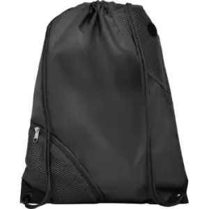 Bullet Oriole Duo Pocket Drawstring Bag (One Size) (Solid Black)