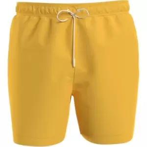 Calvin Klein Medium Drawstring Tape Swim Shorts Mens - Yellow