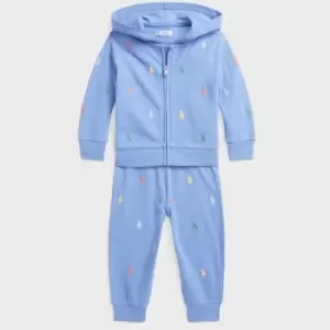 Polo Ralph Lauren Baby's Cotton-Pique Joggers and Hoodie Set - 6-9 months