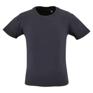 SOLS Childrens Kids Milo Organic T-Shirt (6 Years) (French Navy)