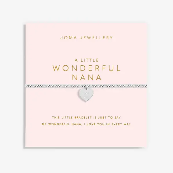 Joma Jewellery Granparent A Little Wonderful Nana Silver Plated 17.5cm