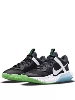 Nike Air Zoom Crossover Junior Basketball Trainer - Black/Multi, Black/White/Green, Size 3