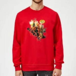 Marvel Deadpool Outta The Way Nerd Sweatshirt - Red - L