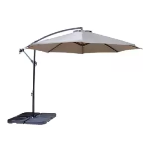 Neo 3M Grey Outdoor Waterproof Freestanding Parasol With Water Base