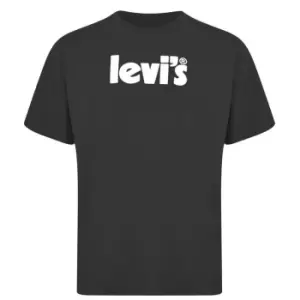 Levis Levis Poster Logo T-Shirt Mens - Black