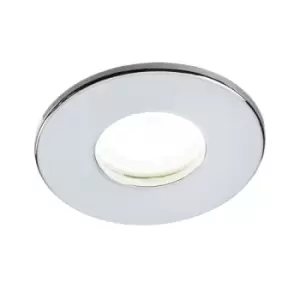 KnightsBridge 230V IP65 Fixed GU10 Fire-Rated Downlight - Chrome