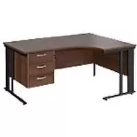 Dams International Right Hand Ergonomic Desk MCM16ERP3KW 1,600 x 1,200 x 725 mm