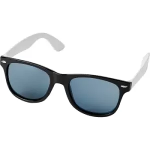 Bullet Unisex Adult Sun Ray Colour Block Sunglasses (One Size) (Solid Black/White)