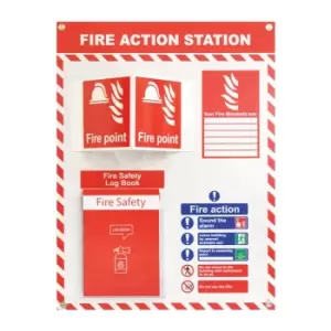 Fire Action Station Style 1, Safety Station, Acp (800mm x 600mm)