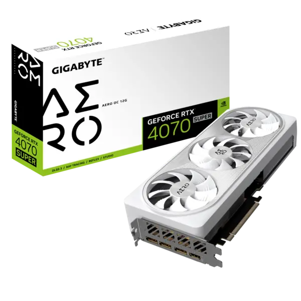 Gigabyte GeForce RTX 4070 SUPER AERO OC 12GB Graphics Card - GV-N407SAERO OC-12GD