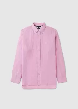 Tommy Hilfiger Mens Pigment Dyed Li Solid Rf Shirt In Classic Pink