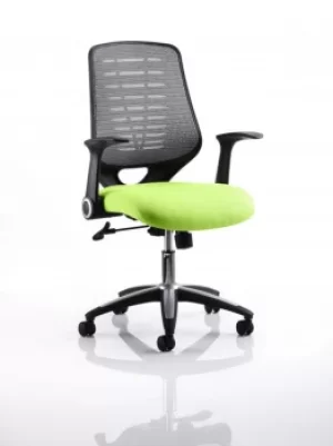 Relay Task Operator Chair Bespoke Colour Silver Back Lime