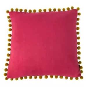 Paoletti Mardi Gras Polyester Filled Cushion Viscose Coral/Bamboo