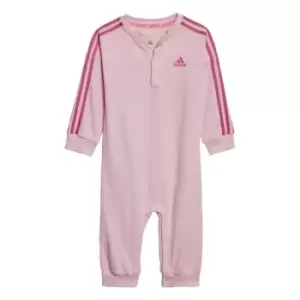 adidas Essentials 3-Stripes French Terry Bodysuit Kids - Clear Pink / Preloved Fuchsia