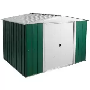 Arrow Greenvale 10X8 Apex Green & White Metal Shed With Floor - Assembly Service Included