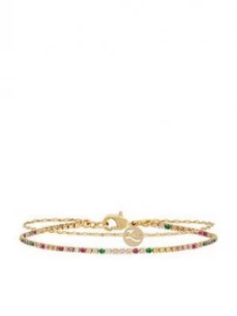 Accessorize Z Rainbow Layer Bracelet - Multi