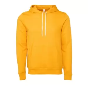 Bella + Canvas Unisex Pullover Polycotton Fleece Hooded Sweatshirt / Hoodie (S) (Gold)