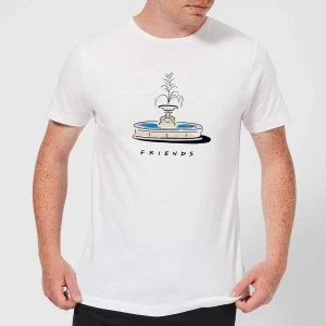 Friends Fountain Mens T-Shirt - White - XS