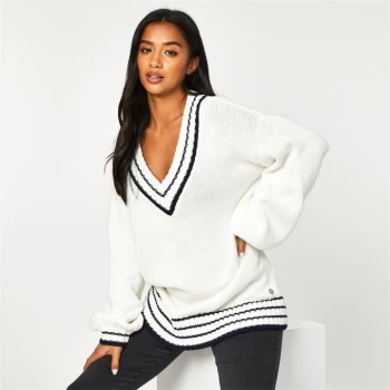 Jack Wills Wetheral Cricket Jumper - Vintage White