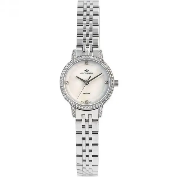 Continental Ladies Continental Crystaline Watch - Silver and Mother of Pearl One Size