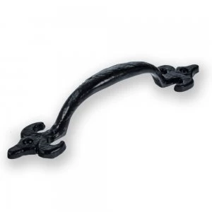 LocksOnline Fleur de Lys Antique Black Door Pull Handle