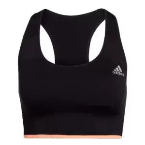 adidas Running Medium-Support Seamless Merino Wool Bra Wo - Black / Beam Orange