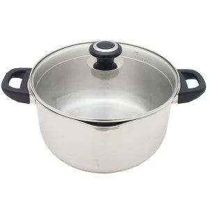 Robert Dyas Stainless-Steel 24cm Lipped Casserole