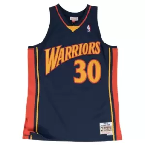 Mitchell And Ness Nba Golden State Warriors 2009-10 Road Swingman Road Jersey Stephen Curry, Navy Warriors, Male, Basketball Jerseys, SMJYGS18170-GSWN