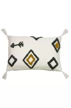 Inka Tufted Cotton Tasselled Cushion