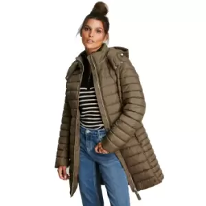 Joules Womens Canterbury Long Funnel Neck Puffer Jacket Coat UK 18- Bust 45', (114cm)