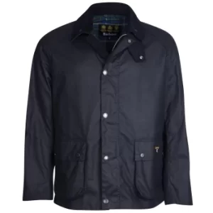 Barbour Mens Crested Strathyre Wax Jacket Navy/Ivy Medium