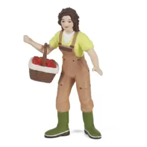 Papo Farmyard Friends Woman Farmer with Basket Toy Figure, 3 Years...