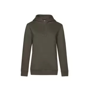 B&C Womens/Ladies Queen Hoodie (XXL) (Khaki Green)