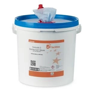 Facilities Sanisafe 3 Disinfectant Wipes Anti bacterialAnti Viral Tub