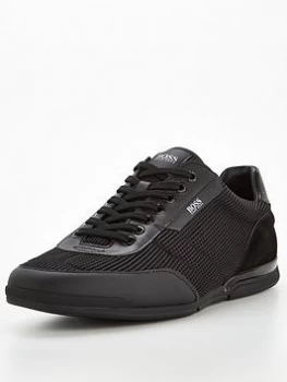 Hugo Boss Saturn Low Profile Mesh Trainers Black Size 9 Men