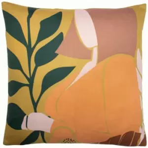 Furn Alma Scandi Botanical Print Cushion Cover, Multi, 50 x 50 Cm