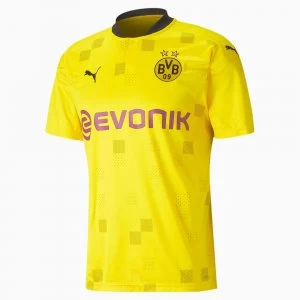 PUMA BVB Cup Replica Youth Jersey, Cyber Yellow/Black, size X Small, Clothing