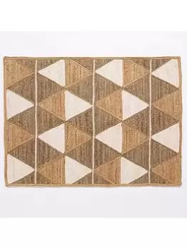 Prestbury Natural Geometry Braided Rug 120 x 170cm