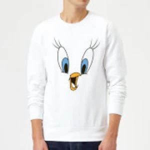 Looney Tunes Tweety Face Sweatshirt - White - L