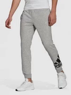 adidas Bos Fleece Pant, Grey Heather/Black, Size 2XL, Men