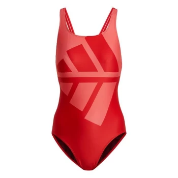 adidas Logo Graphic Swimsuit Womens - Vivid Red / Semi Turbo