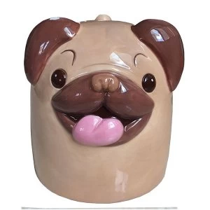 Mopps Pug Upside Down Ceramic Mug