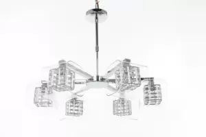 Avignon 6 Light Ceiling Semi-Flush Chrome Fitting