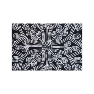 Kaya - Matrix MAX49 Black 160cm x 230cm Rectangle - Black and Ivory