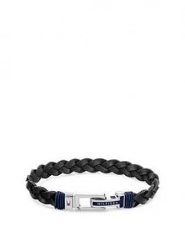 Tommy Hilfiger Braided Bracelet In Black