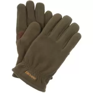 Barbour Mens Coalford Fleece Gloves Olive Large