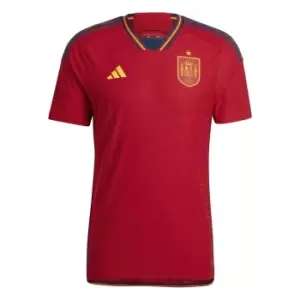 adidas Spain Authentic Home Shirt 2022 2023 Adults - Red